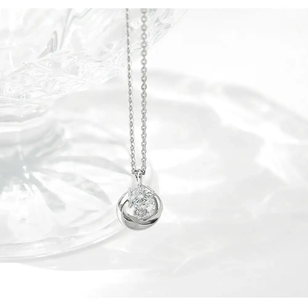 OST - Simulated Diamond 0.5ct Twist Necklace - OST - Jewelry - Harumio