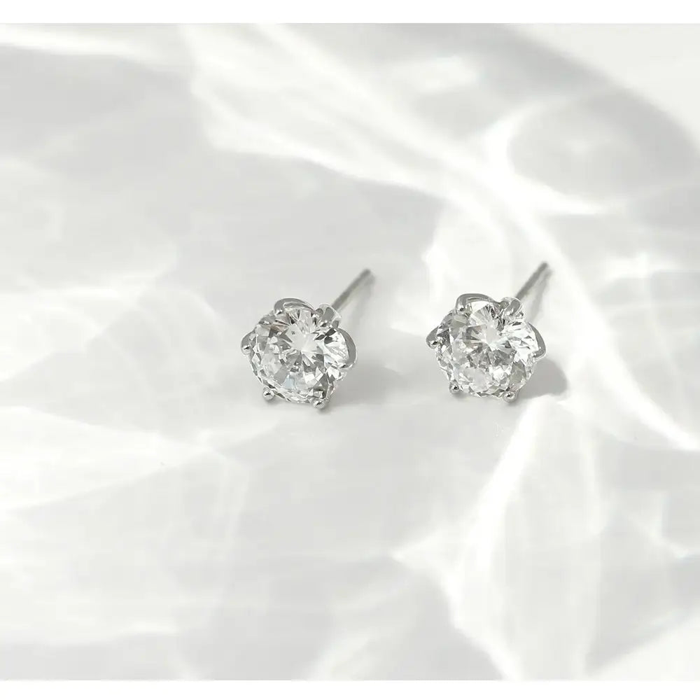 OST - 1ct Solitaire Women's Earrings - OST - Jewelry - Harumio