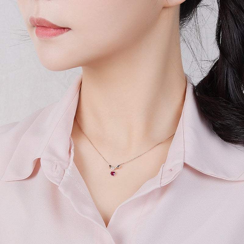 Saint Tail x Clue - Lovely Ribbon Silver Necklace - CLUE - Jewelry - Harumio