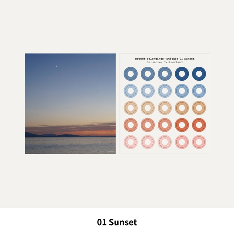 proper belongings - Colorful Doughnut Sticker Set