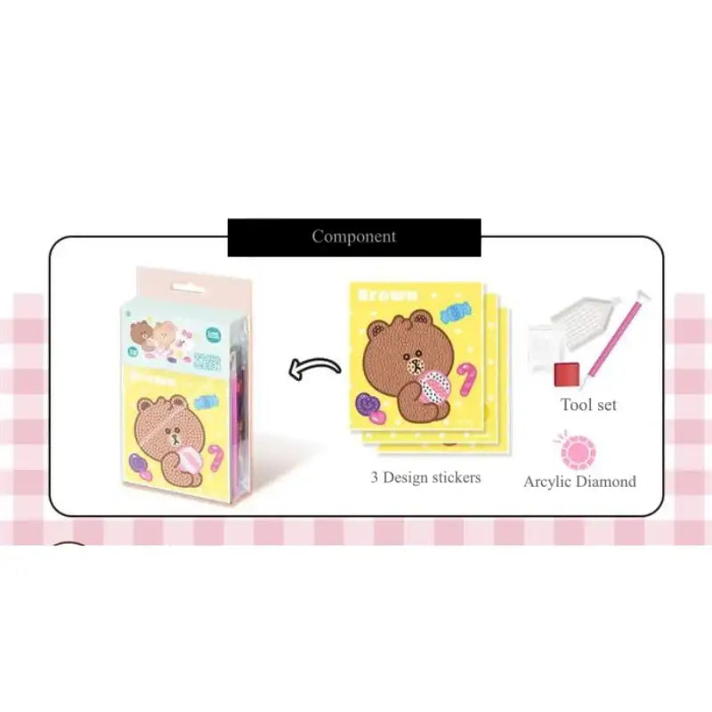Line Friends - Diamond Cross Stitch Sticker - Line Friends - Stickers - Harumio