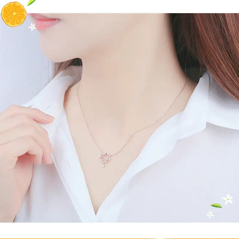 CLUE - Jeju Tangerine Silver Necklace - CLUE - Jewelry - Harumio