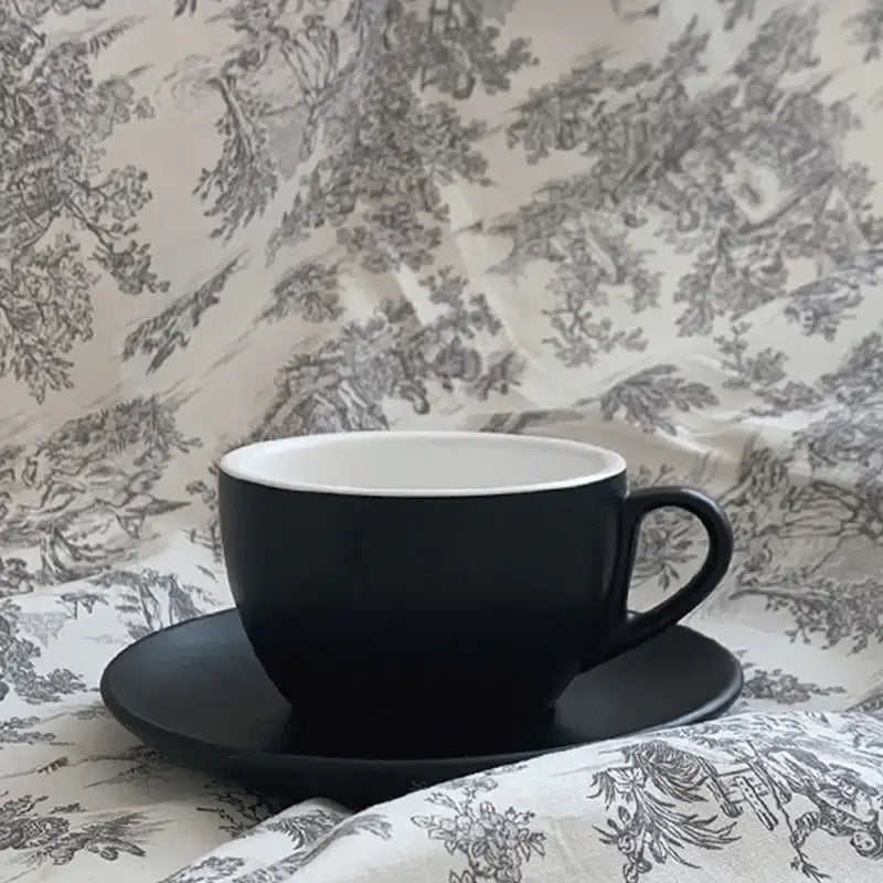 Like A Cafe - Matte Black Coffee Cup & Saucer - Like A Cafe - Home & Living - Harumio