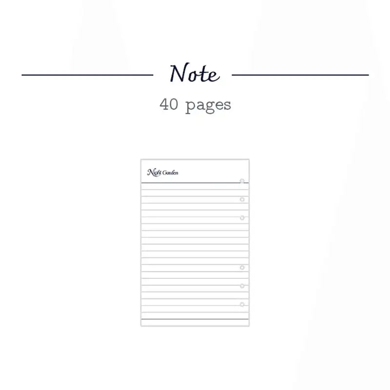 TREASURE - NIGHT GARDEN - PVC Cover Note - TREASURE - Notebooks & Notepads - Harumio