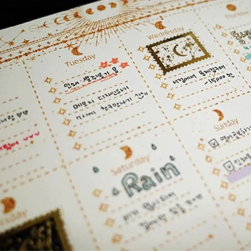 Libet - A5 Moon Weekly Memo Notepad - Libet - Stationary - Harumio