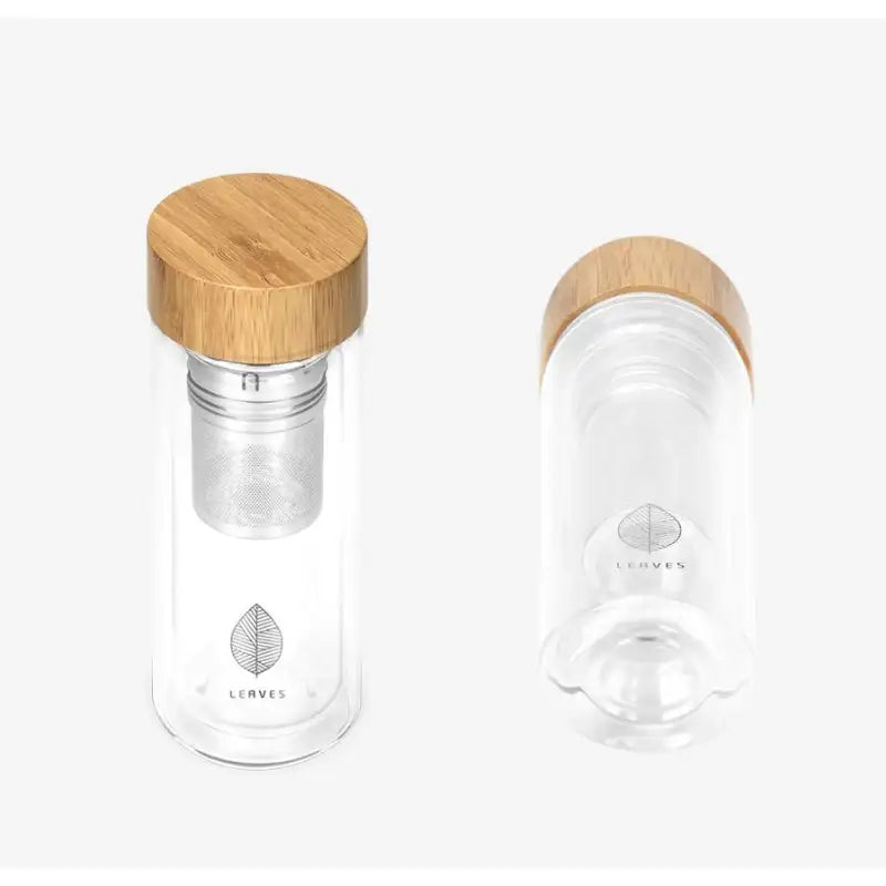LEAVES- Bamboo Glass Tea Tumbler - LEAVES - Kitchenware - Harumio
