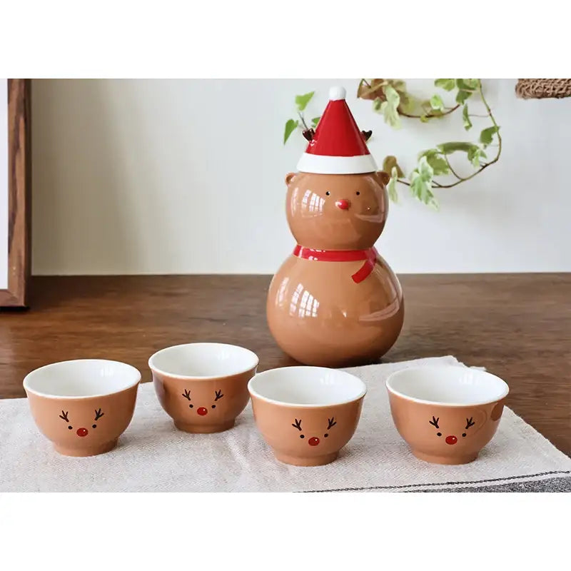 Korean L Chubby Rudolph - Carafe & Cups Set - Modern House - Dinnerware - Harumio