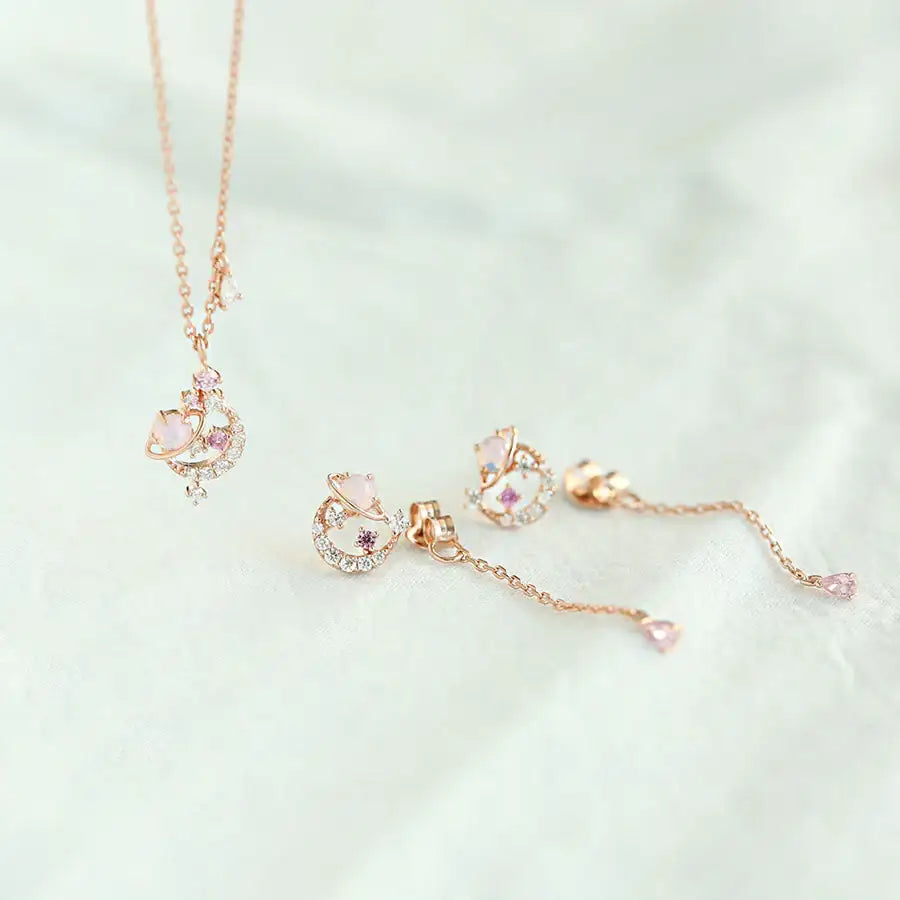 Le Petit Prince x OST - My Flower Stars Drop Earrings - OST - Accessories, Jewelry - Harumio