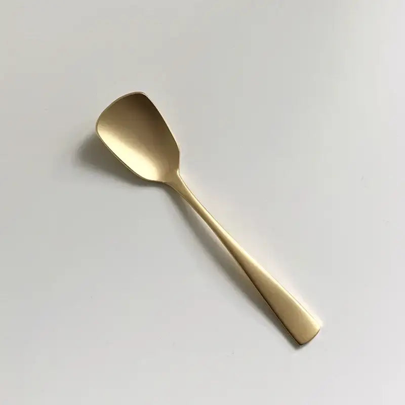 Like A Cafe - Matte Gold Dessert Spoon - Like A Cafe - Home & Living - Harumio