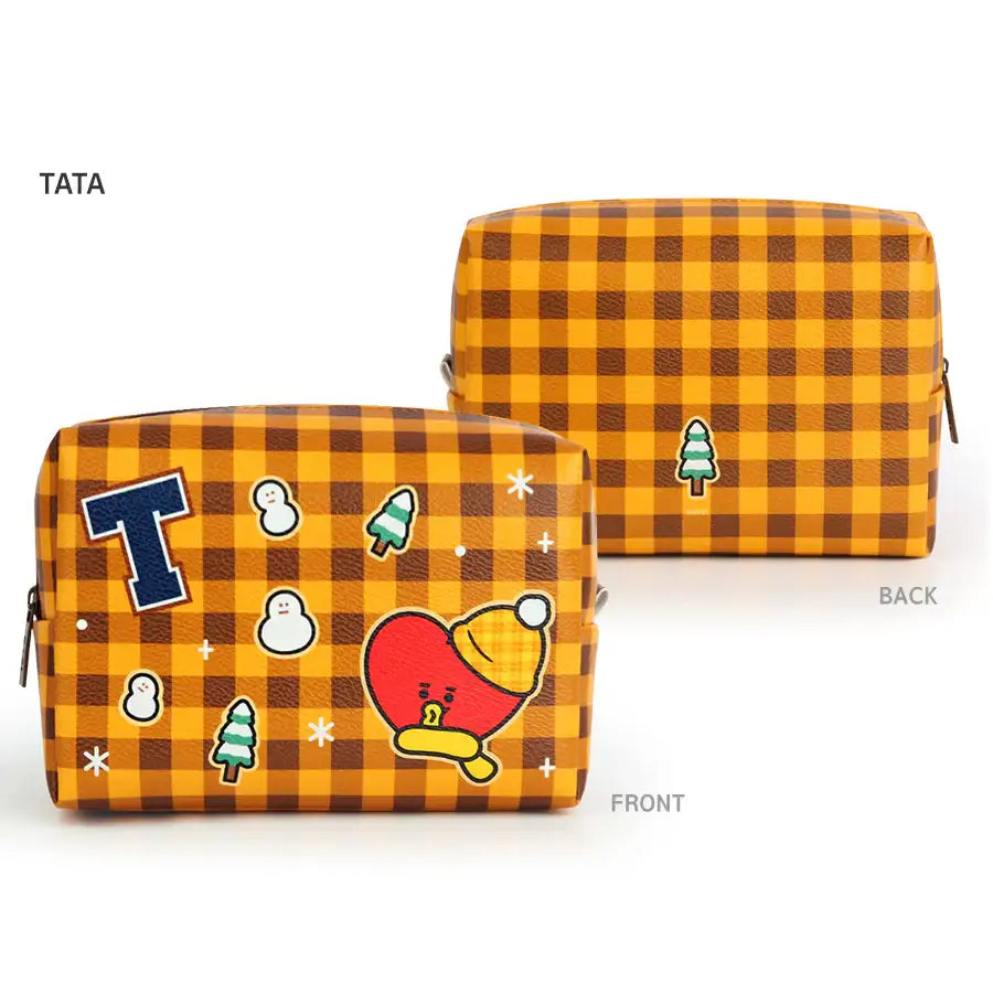BT21 x Monopoly - Checkered Large Pouch - Monopoly - Accessories - Harumio