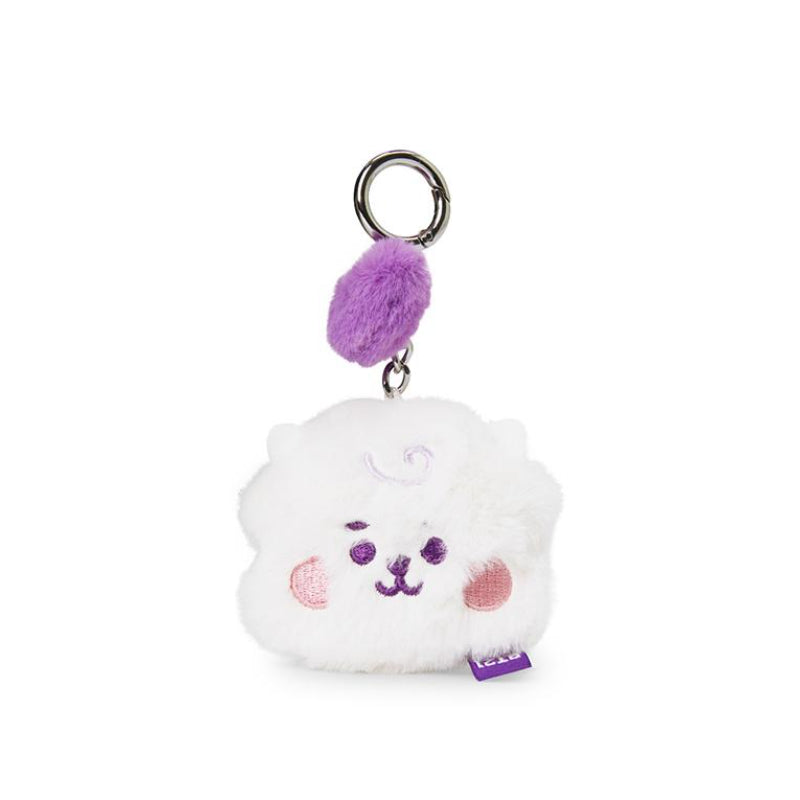 BT21 - Baby Flat Fur Face Bag Charm - Purple Heart Edition