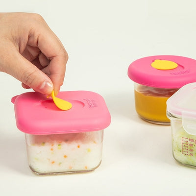 Glasslock BABY x pingfong - Slime Cap Baby Food Container 210ml 3P Set