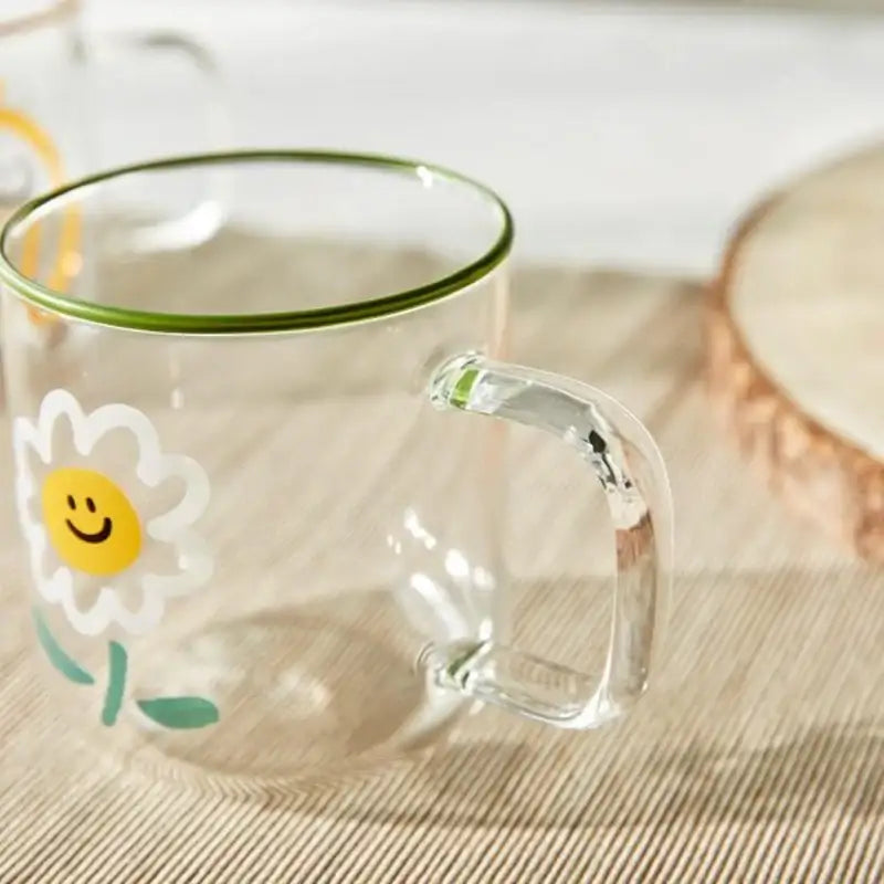 Korean Picnic Day - Heat Resistant Glass Mug - Modern House - Kitchenware - Harumio