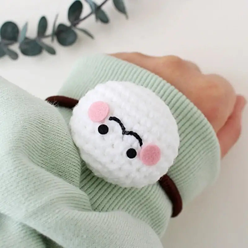 Ikmyeong - Face Hand Knitted Hair Tie - Ikmyeong Shop - Hair Accessories - Harumio