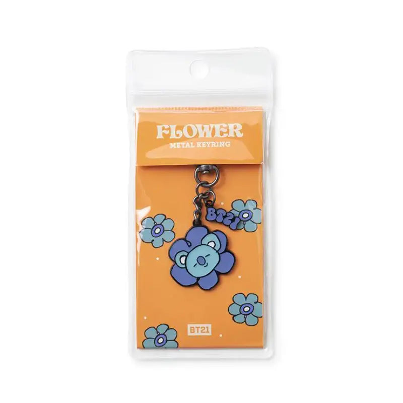 BT21 - Flower Metal Keyring - Koya - LINE FRIENDS - Keyring - Harumio