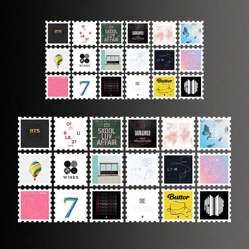 BTS - Proof - Album Postage Stamp Sticker Set - BTS - Stickers - Harumio