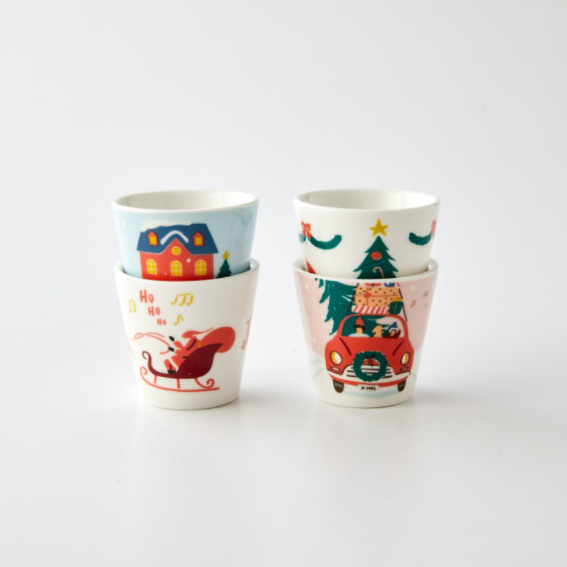 Korean Santa Fairy Village - Soju Glass 4P Set