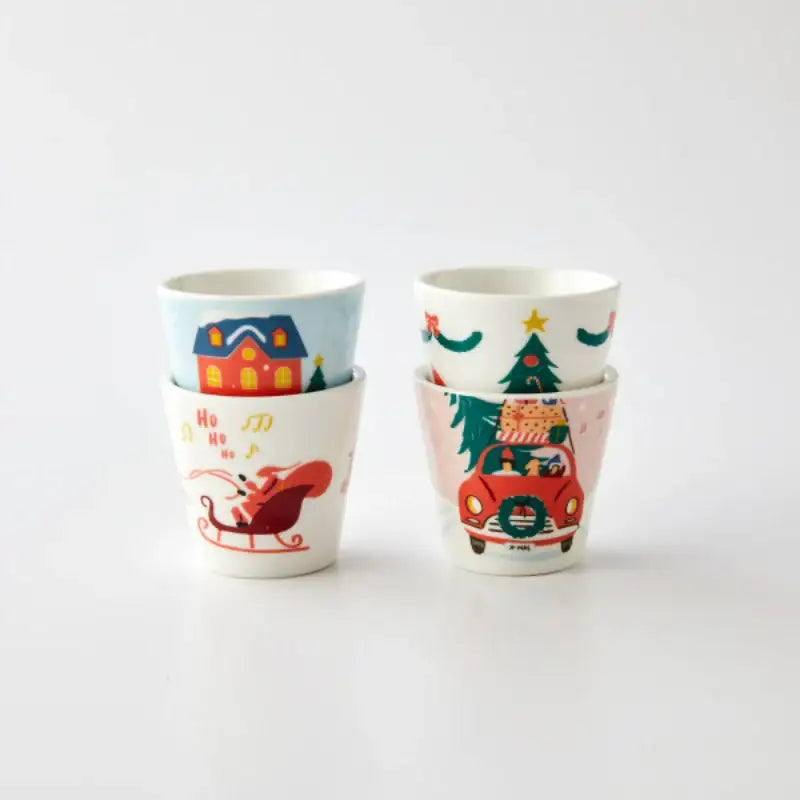 Korean Santa Fairy Village - Soju Glass 4P Set - Modern House - Home & Living - Harumio