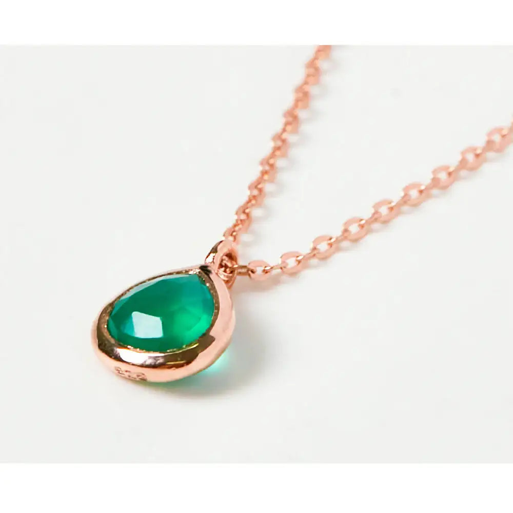 CLUE - Wish Spell Natural Stone Drop Silver Necklace - CLUE - Jewelry - Harumio