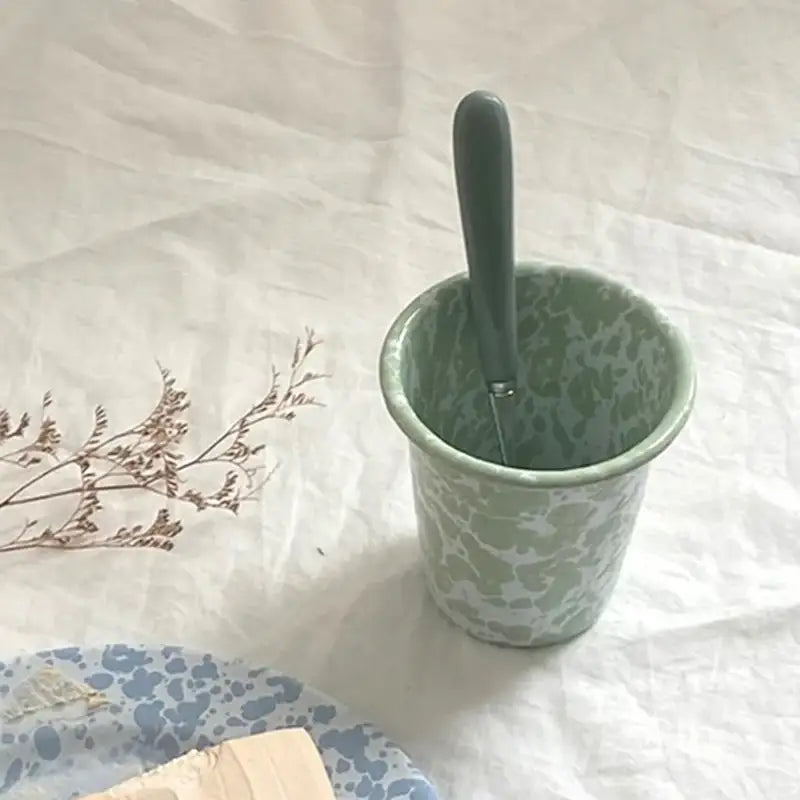 Like A Cafe - Crow Canyon : Mint Marble Short Tumbler - Like A Cafe - Tumblers - Harumio