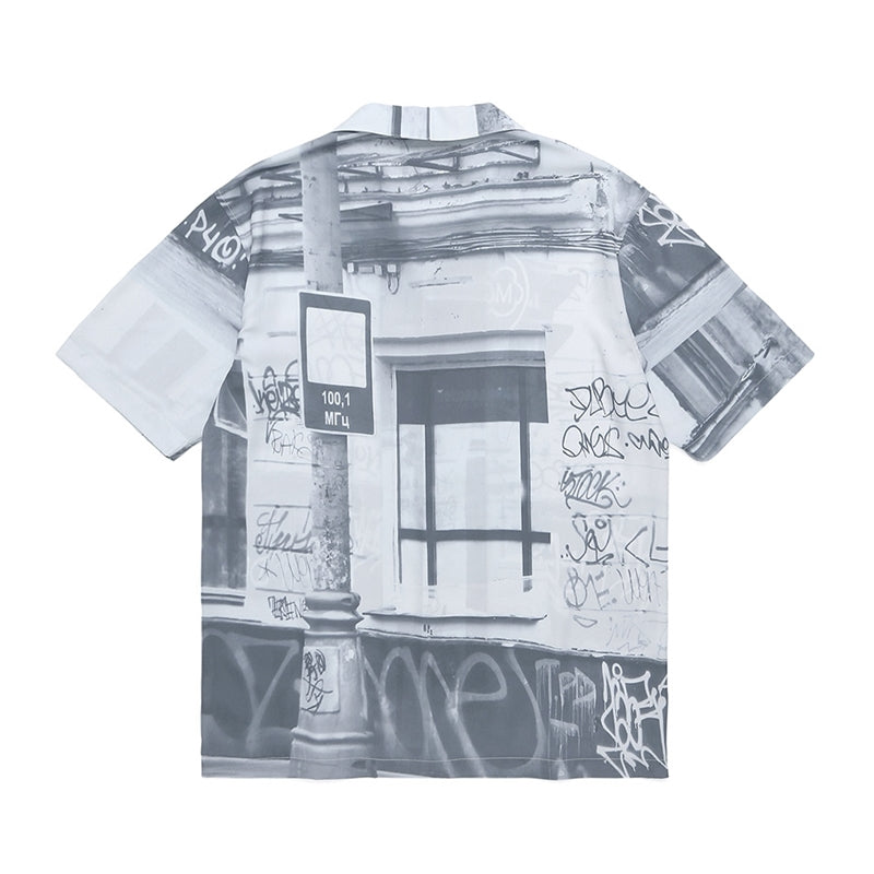 Mahagrid x Stray Kids - Downtown Open Collar Shirt