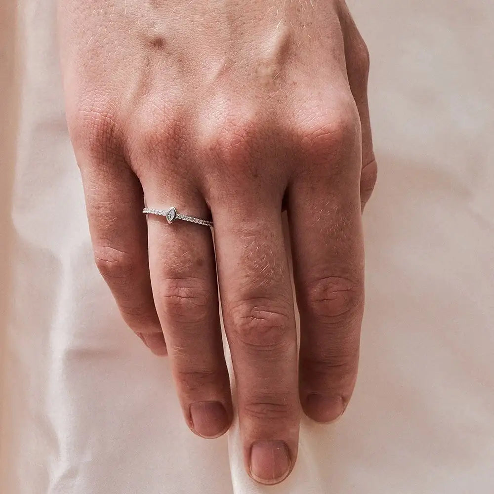 OST - Mini White Stone Ring - OST - Jewelry - Harumio