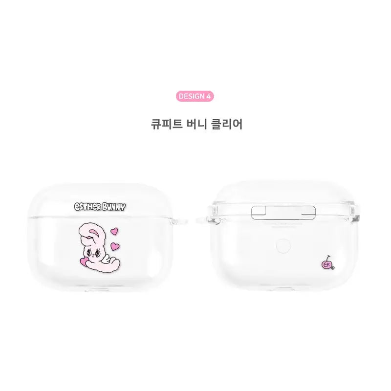 Esther Bunny - Clear Hard AirPods Case