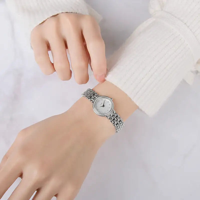 CLUE - Cure Floral Silver Metal Watch - CLUE - Watches - Harumio