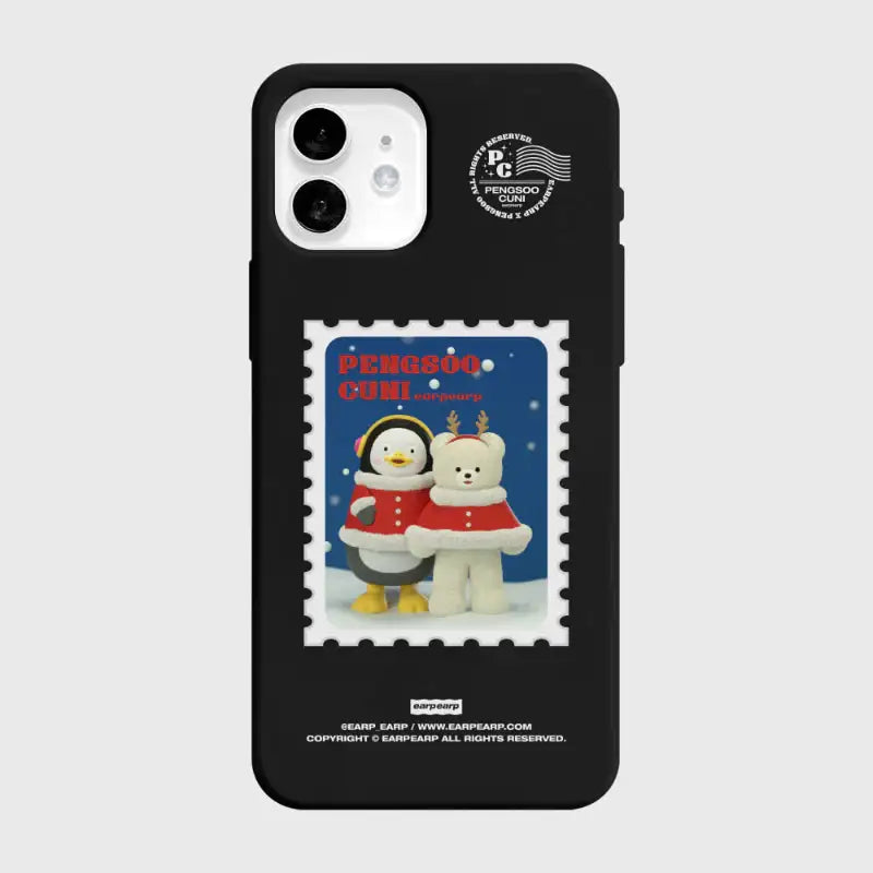 Earpearp x Pengsoo - Stamp Pengsoo and Cuni iPhone Clear Jelly Case - Earpearp x Pengsoo - Phone Case - Harumio