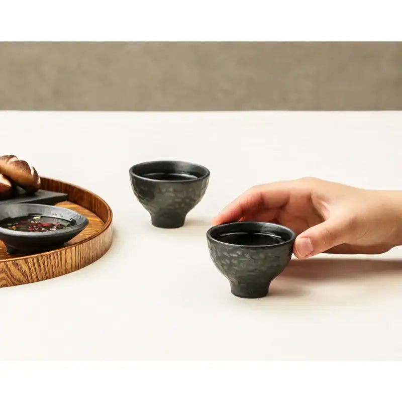 Chaora - Black Sculpture Drinking Glass - Chaora - Tableware - Harumio