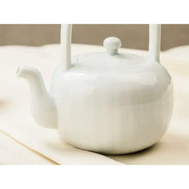 Chaora - White Porcelain Striped Teapot - Chaora - Tableware - Harumio