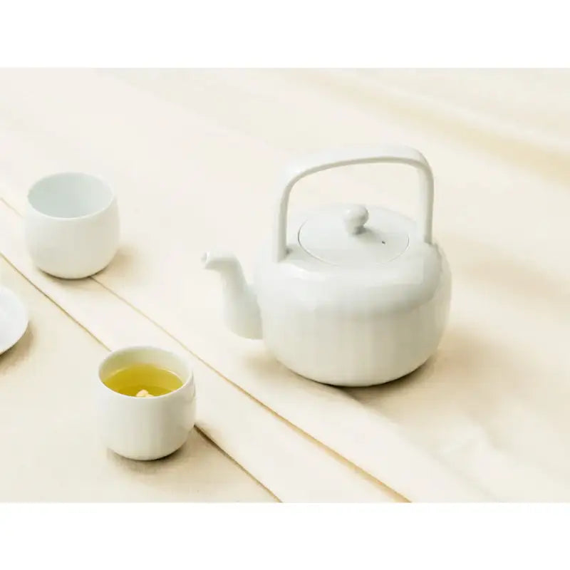 Chaora - White Porcelain Striped Teapot - Chaora - Tableware - Harumio