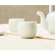 Chaora - White Porcelain Striped Tea Cup - Chaora - Tableware - Harumio