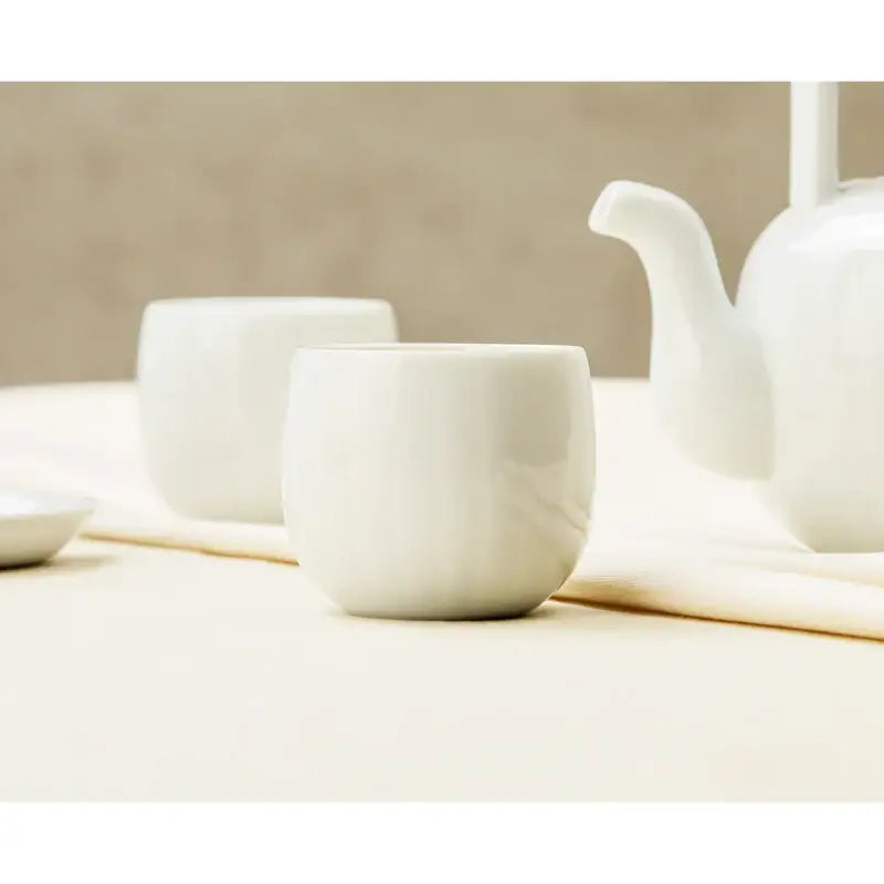 Chaora - White Porcelain Striped Tea Cup - Chaora - Tableware - Harumio