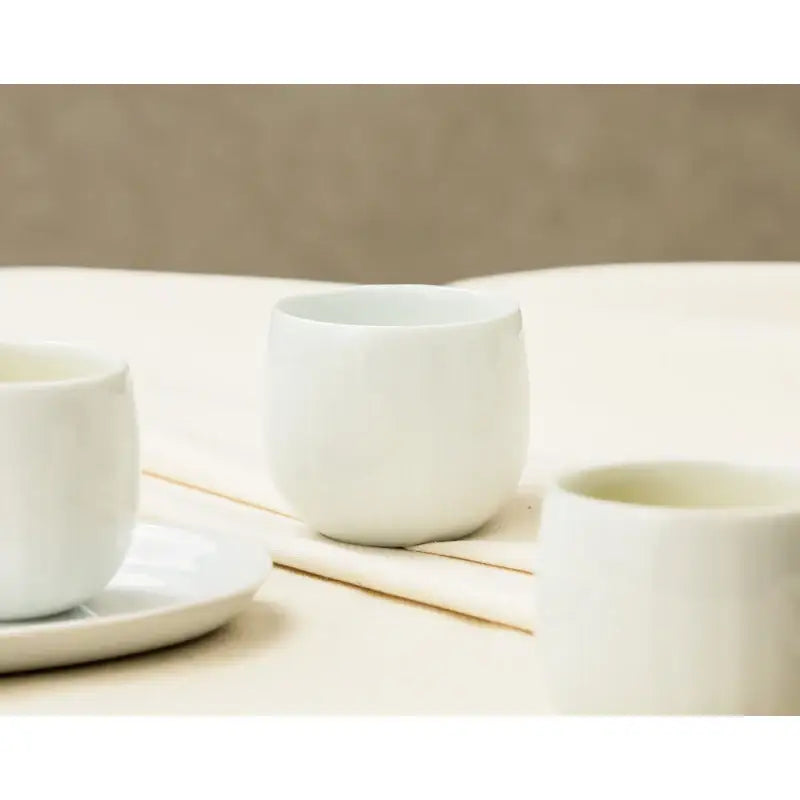 Chaora - White Porcelain Striped Tea Cup - Chaora - Tableware - Harumio