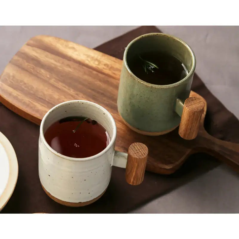 Chaora - Wooden Handle Round Mug - Chaora - Tableware - Harumio