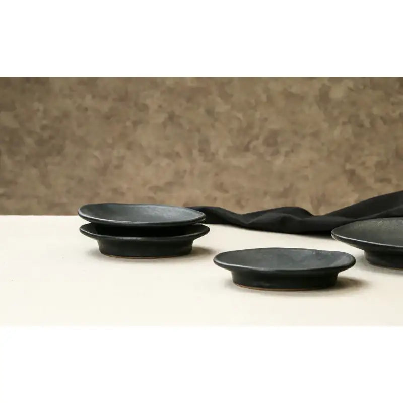 Chaora - Black Round Plate - Chaora - Tableware - Harumio