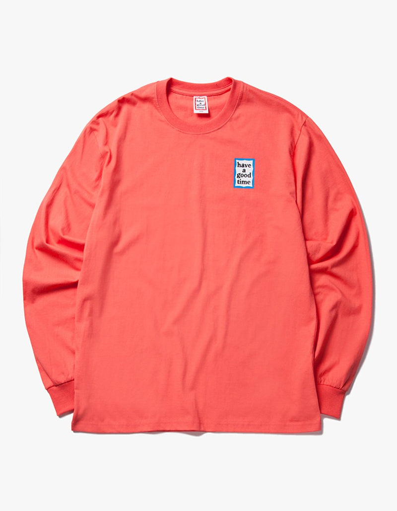 have a good time - Blue Mini Frame Long Sleeve T-shirt - Coral