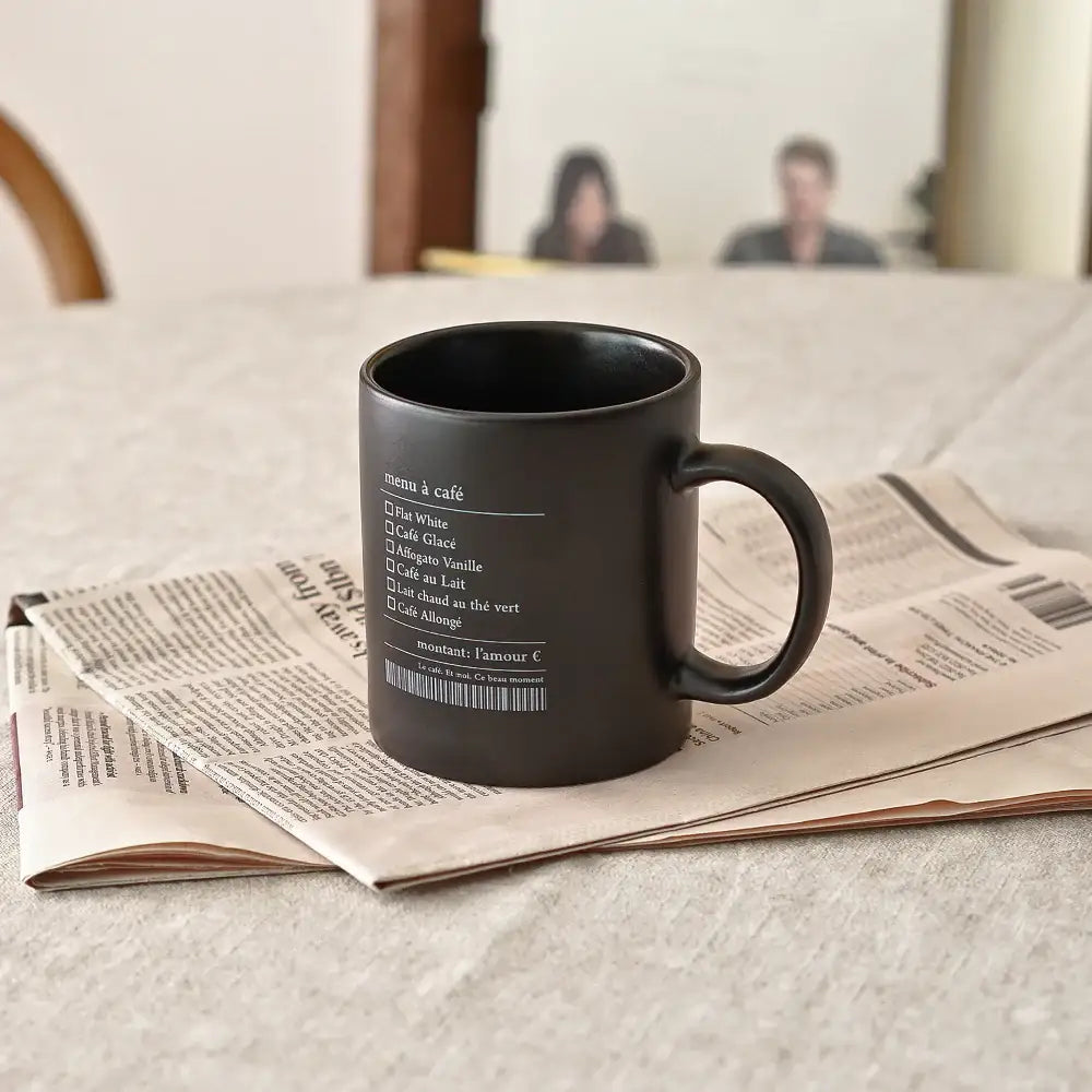 August8th - Menu A Cafe Mug (350ml) - August8th - Accessories - Harumio