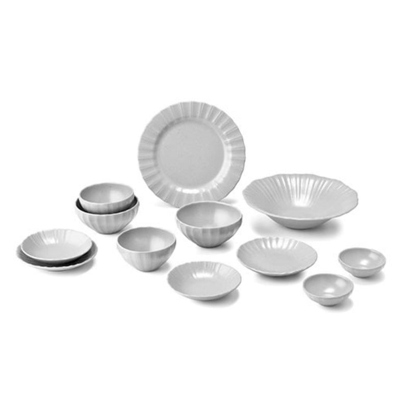 KwangJuYo - Seashell Series Lily Gray Tableware Set (12 pcs)