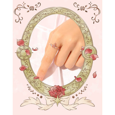 OST x Cardcaptor Sakura - Crown Cherry Blossom Wing Silver Ring