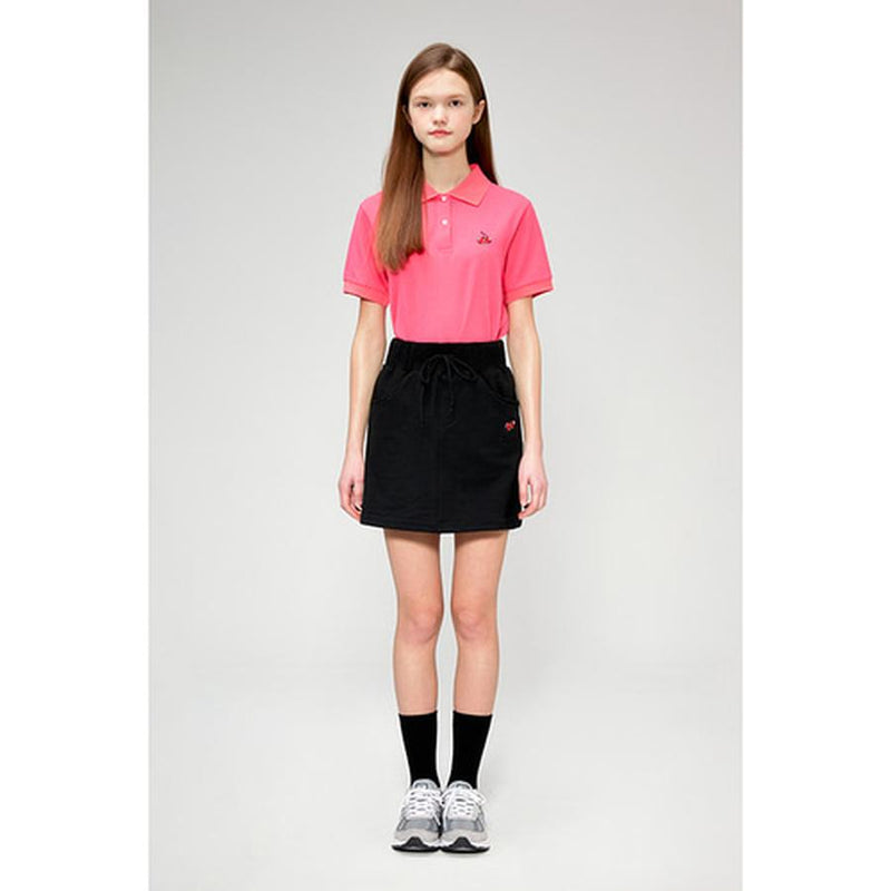 Kirsh - Cherry Band Skirt - Black