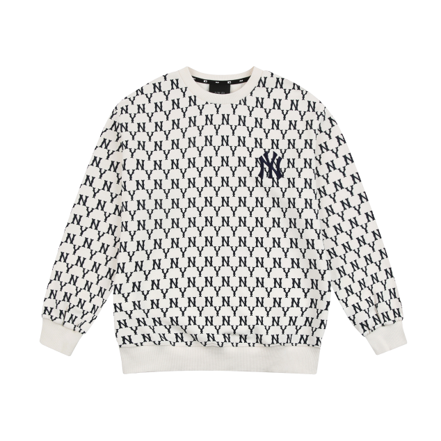 MLB Korea - New York Yankees Monogram Embossed Embroidery Sweatshirt