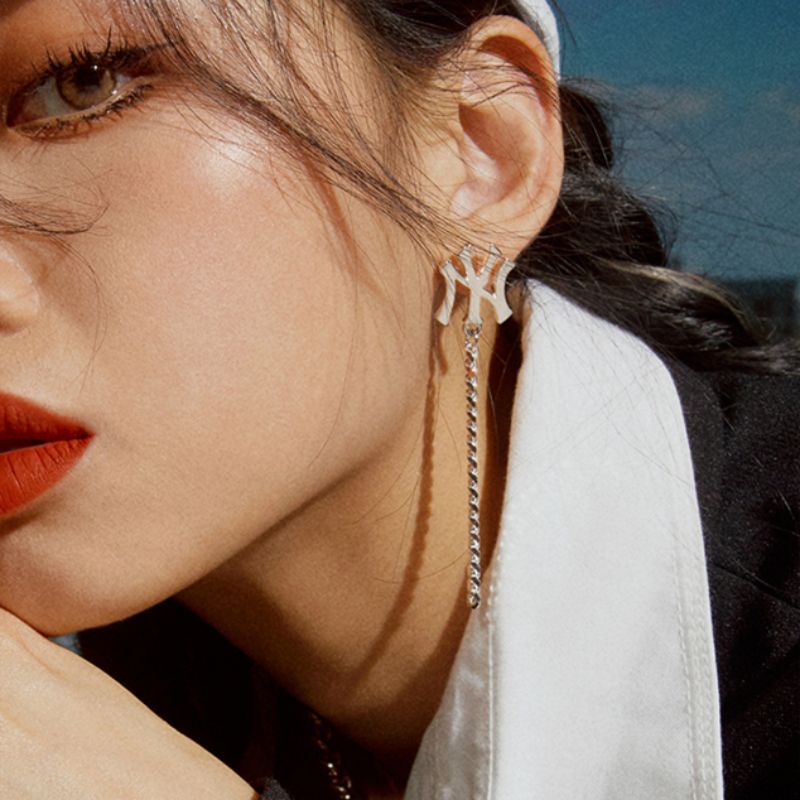 MLB Korea - Logo Chain Single Earring