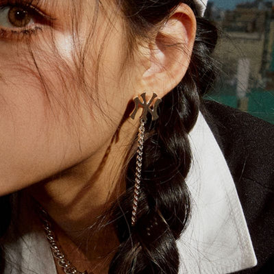 MLB Korea - Logo Chain Single Earring