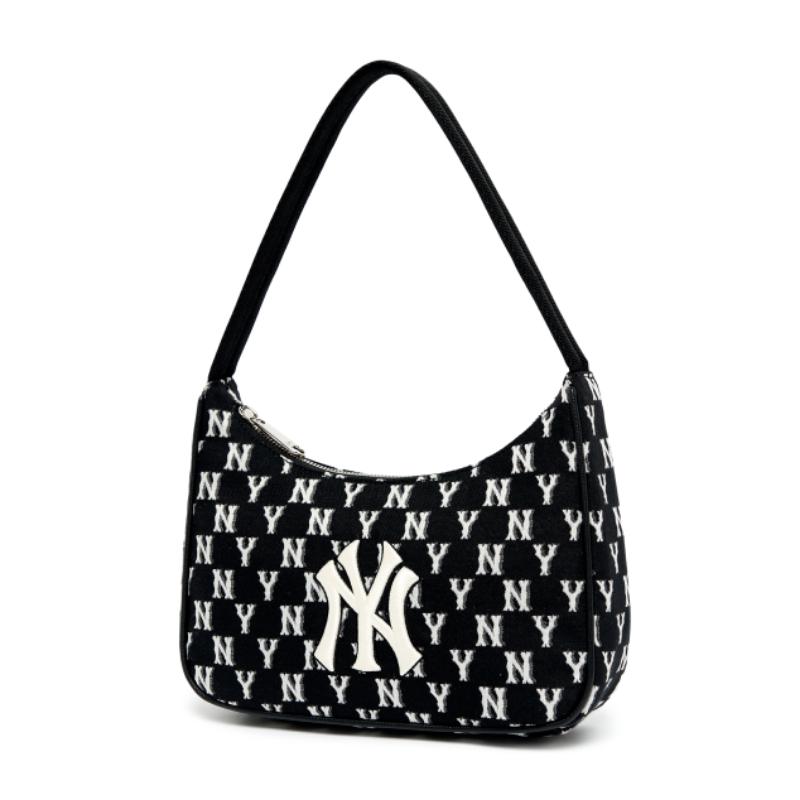 MLB Korea - New York Yankees Monogram Jacquard Hobo Bag