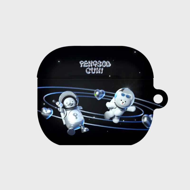 Earpearp x Pengsoo - Space Friends AirPods Hard Case (Black)