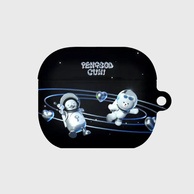 Earpearp x Pengsoo - Space Friends AirPods Hard Case (Black) - Earpearp x Pengsoo - AirPods Case - Harumio