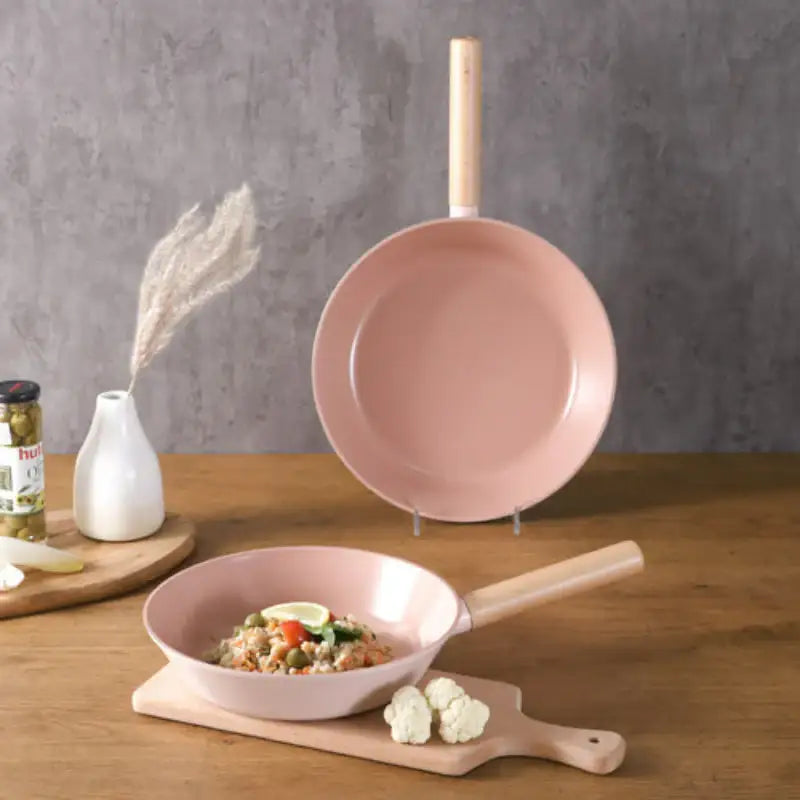 Neoflam - Classic Wood Wok Pan 28cm - Neoflam - Wok - Harumio