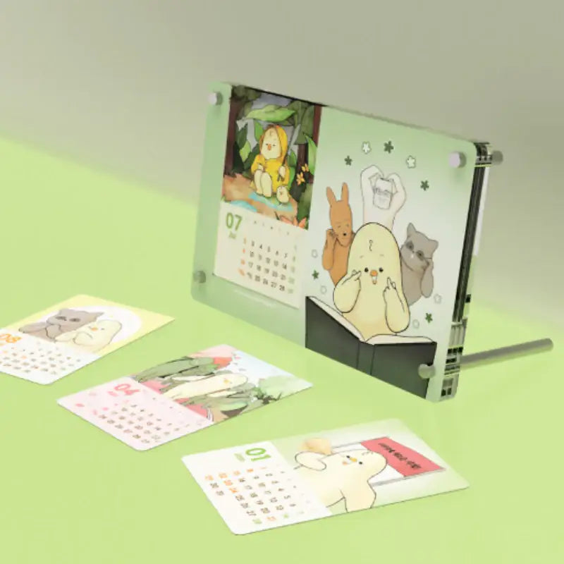 Graduate School Escape Journal - 2023 Acrylic Calendar - Webtoon Friends - Calendar - Harumio